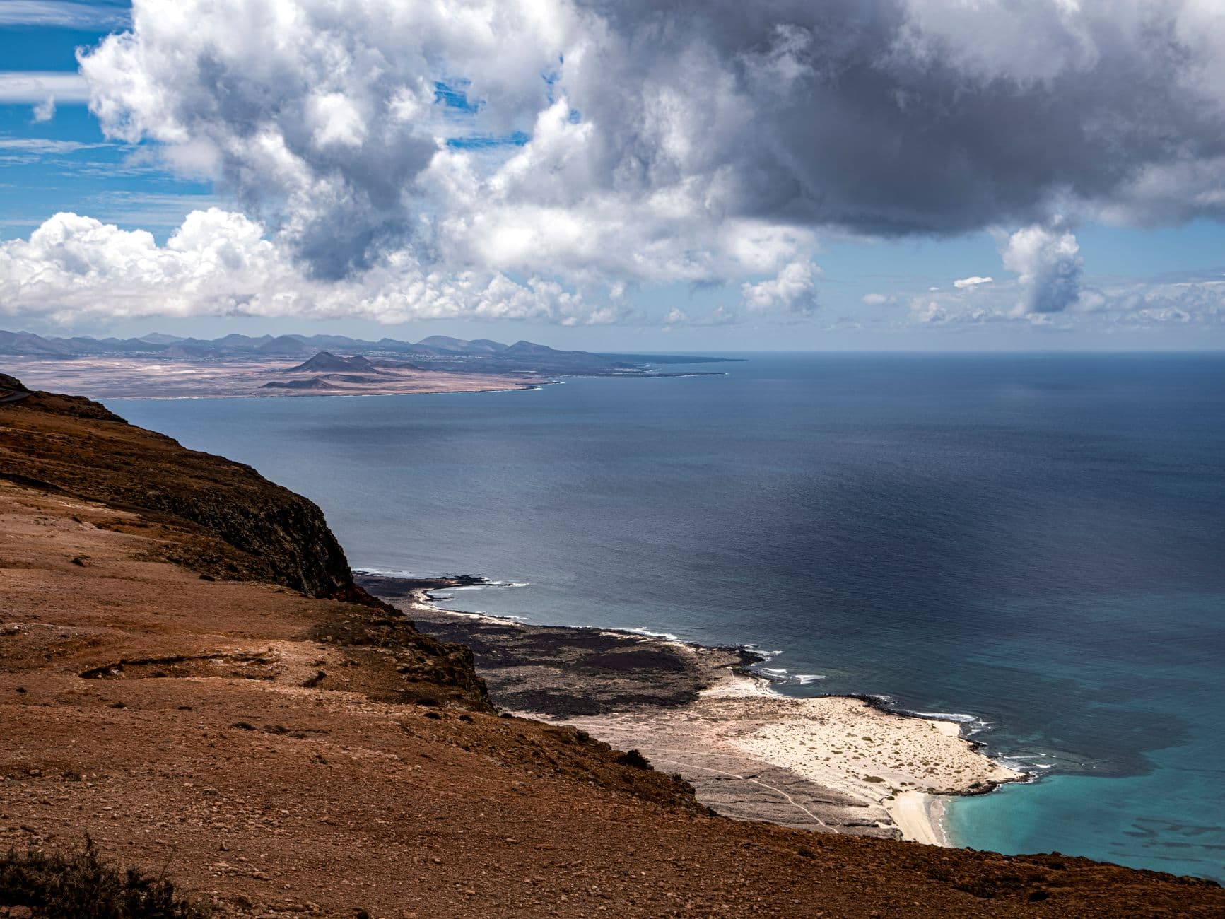 Atlantic coast and volcanic landscape in the Canary Islands